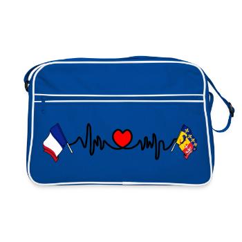Rhône-Alpes & France - Sac Retro - bleu/blanc - Devant