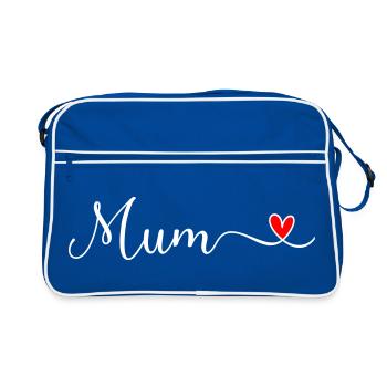 mum - Retro Bag - blue/white - Front