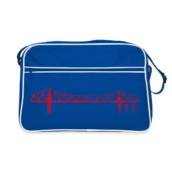Rendsburg High Bridge Scribble Design – RD Skylin - Retro Bag - blue/white - Front
