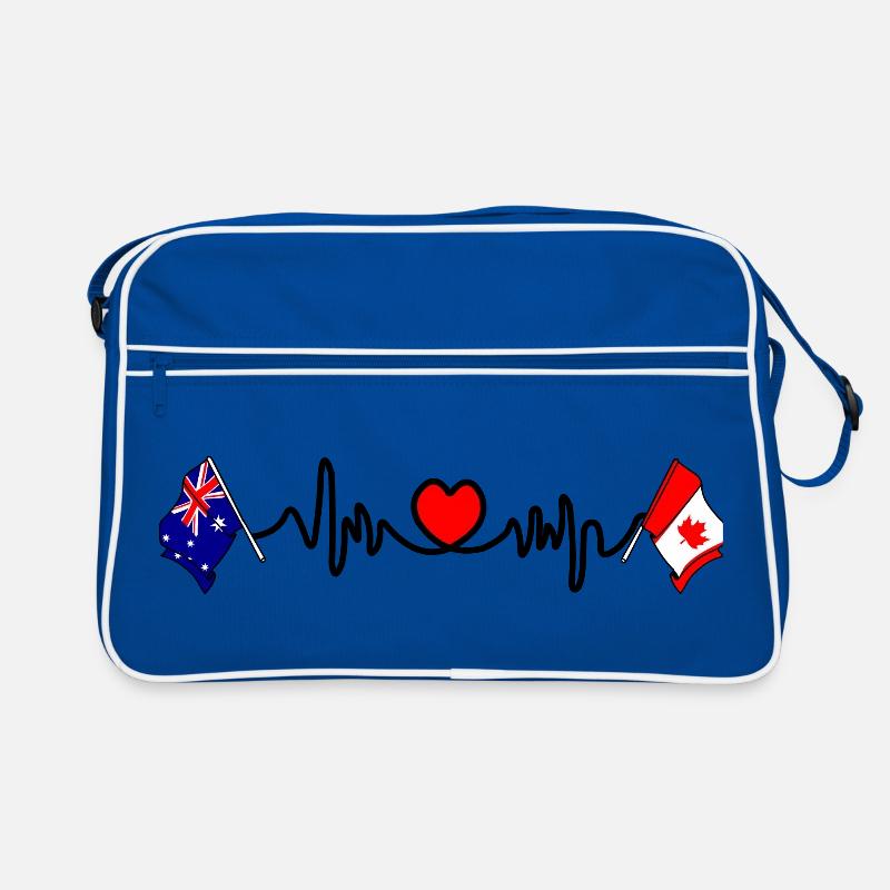 Cardio avec le drapeau de l’Australie et le drapeau du Canada Sac Retro