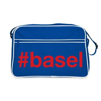 Basel Switzerland Schweiz - Retro Bag - blue/white - Front