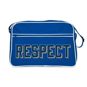 Abstract respect design with bold colors - Retro Bag - blue/white - Front