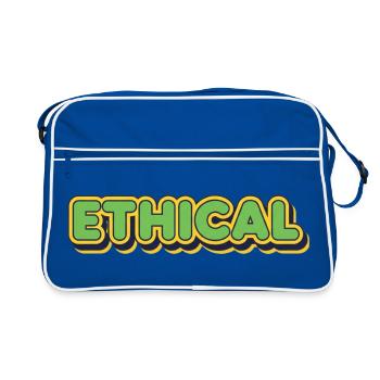 Ethical Glow Typo - Retro Bag - blue/white - Front