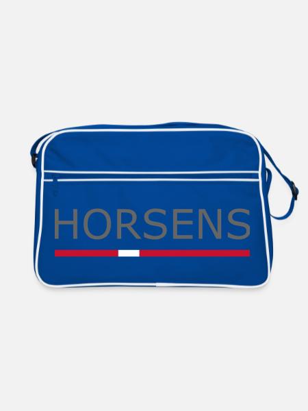 Horsens - Denmark Flag - Denmark - Scandinavia - Retro Bag - blue/white - Front
