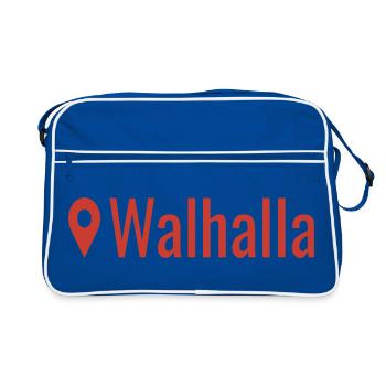 Viking location Walhalla - Retro Bag - blue/white - Front