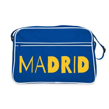 Madrid Bold Cityscape in Yellow - Retro Bag - blue/white - Front