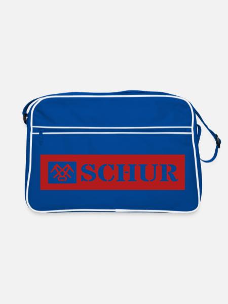 Schur gon Dach Gemorje im Siegerland Sejerlänner  - Retro Tasche - Blau/Weiß - Vorne