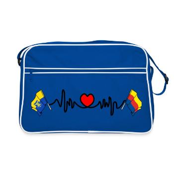 Battement de cœur de Zandvoort et Hollande-Septentrionale - Sac Retro - bleu/blanc - Devant