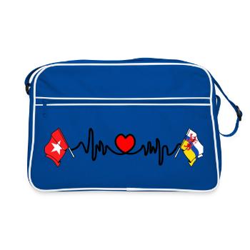 Battement de cœur de Maastricht & Limbourg - Sac Retro - bleu/blanc - Devant