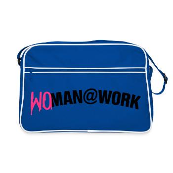 Woman at work - Retro Tasche - Blau/Weiß - Vorne