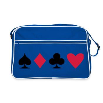 Poker Suit - Retro Bag - blue/white - Front