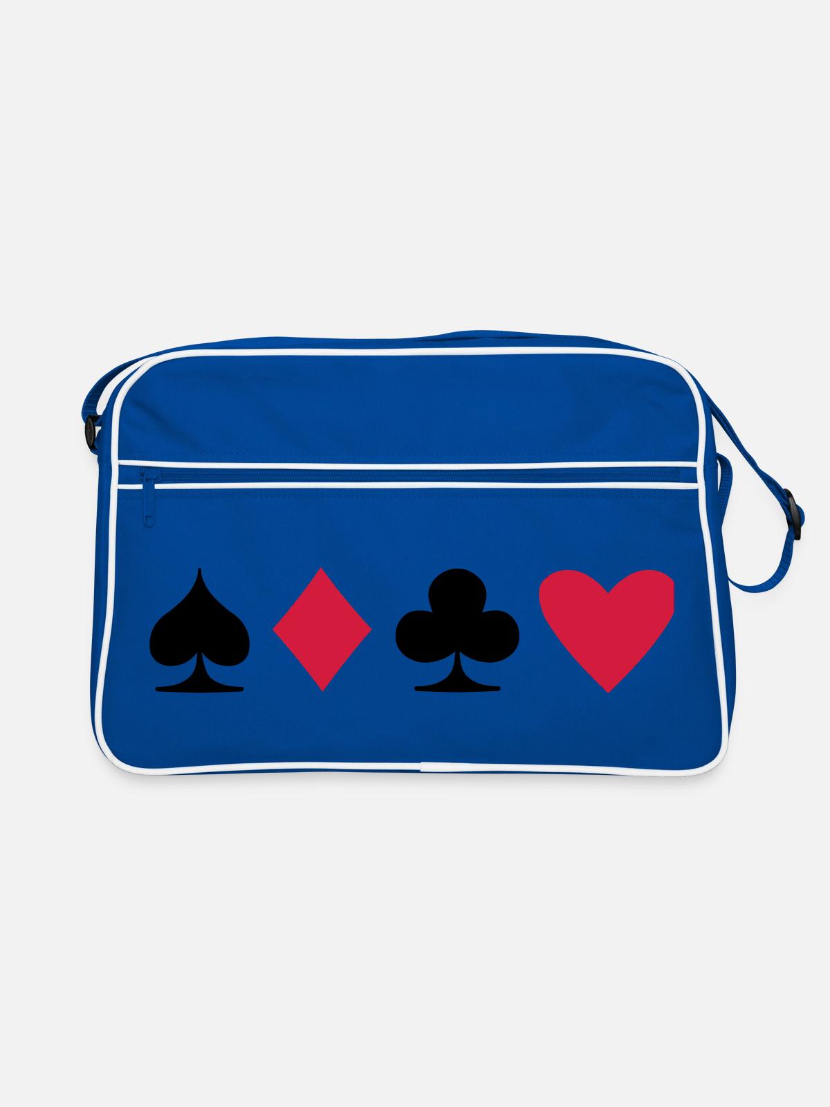 Poker Suit - Retro Bag - blue/white - Front