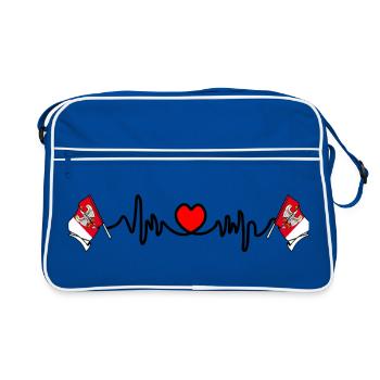 Cardio cardiaque, Grande-Pologne - Sac Retro - bleu/blanc - Devant