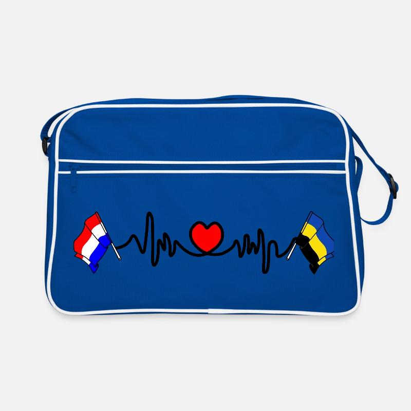 Cardio coeur Drapeau Pays-Bas, drapeau Gueldre Sac Retro