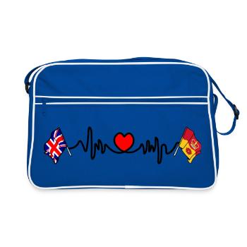 Hampshire & Great Britain Heart Rate - Retro Bag - blue/white - Front