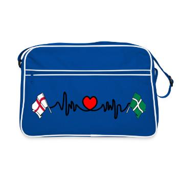 Devon & Angleterre Heartbeat - Sac Retro - bleu/blanc - Devant