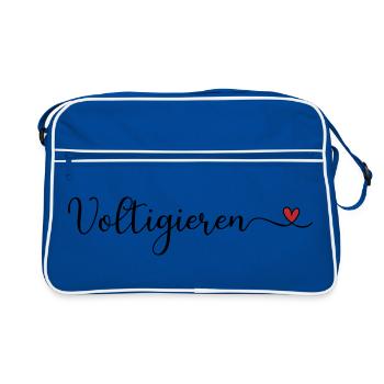 Voltigieren - Retro Tasche - Blau/Weiß - Vorne