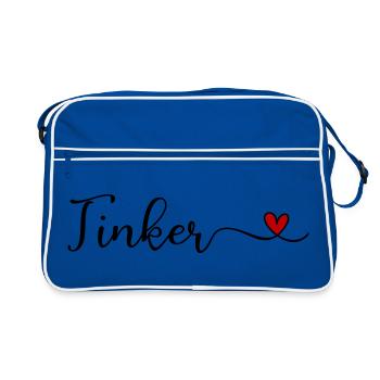 Bricoler avec le cœur - Sac Retro - bleu/blanc - Devant
