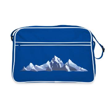 Montagnes | Montagne - Sac Retro - bleu/blanc - Devant