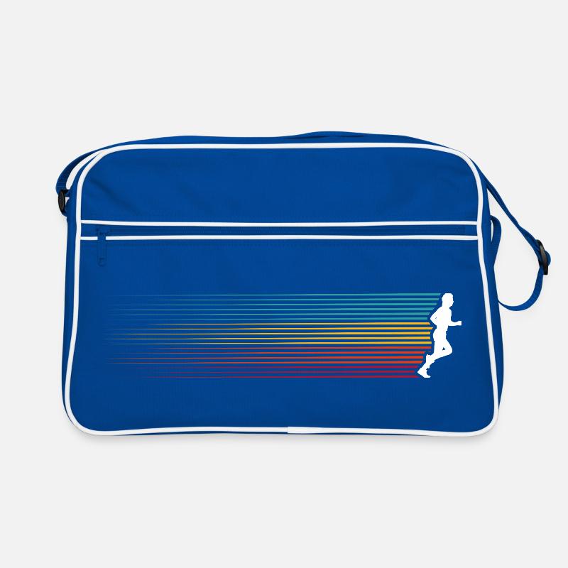 Silhouette de la Course à rayures arc-en-ciel Sac Retro