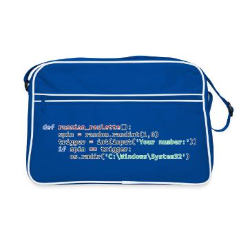 Python Russian Roulette - Retro Bag - blue/white - Front