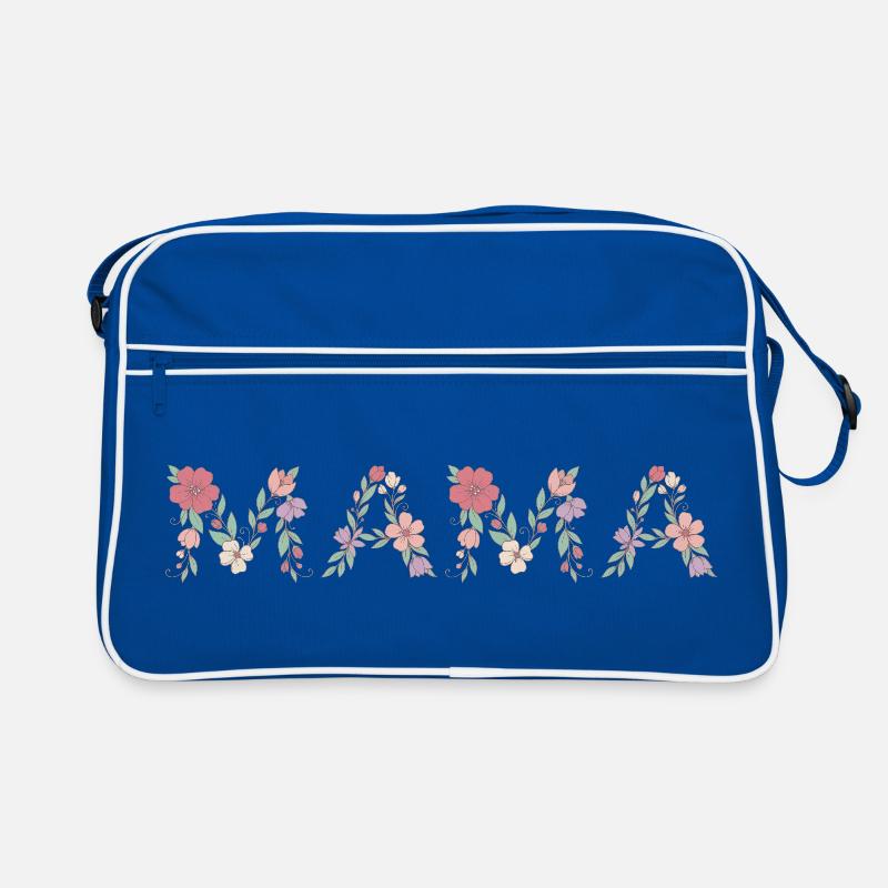 Mama Blumen Floral Schrift Beste Mutter Muttertag Retro Tasche