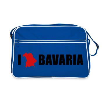 J’adore Bavaria Bayern Liebe - Sac Retro - bleu/blanc - Devant