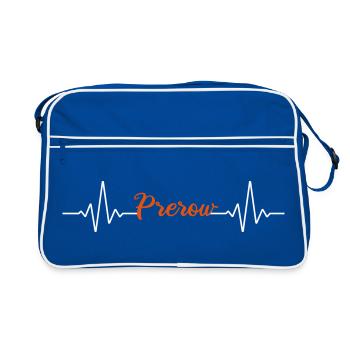 My heart beats for Prerow - Darss Baltic - Retro Bag - blue/white - Front
