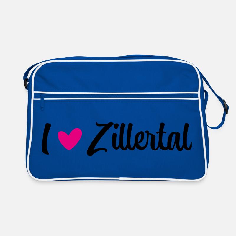 I love Zillertal - Retro Tasche - Blau/Weiß