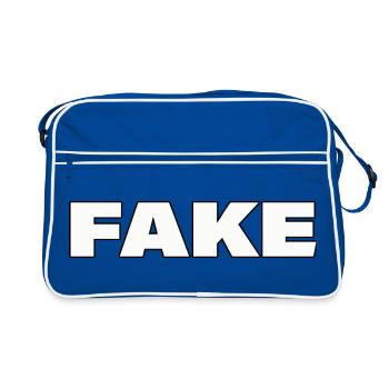 Faux - Sac Retro - bleu/blanc - Devant