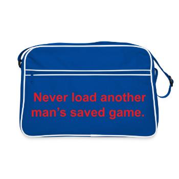 Never Load La partie sauvegardée d’un autre homme - Sac Retro - bleu/blanc - Devant