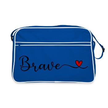 Brave Heart - Retro Bag - blue/white - Front