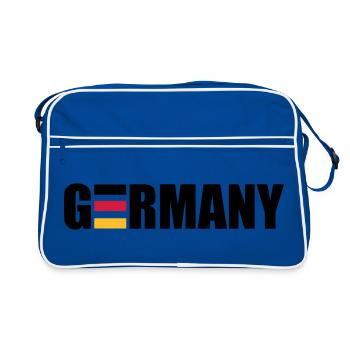Germany | Deutschland | Flag | Flagge - Sac Retro - bleu/blanc - Devant