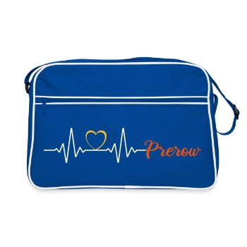 My heart beats for Prerow - Darss Baltic - Retro Bag - blue/white - Front