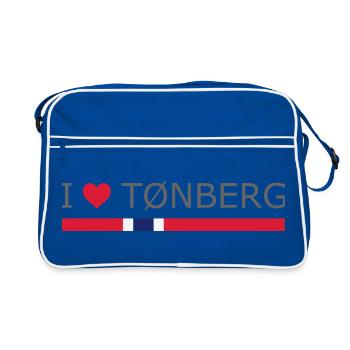 I love Tonsberg - Norway - Norge - Norwegen - Retro Bag - blue/white - Front