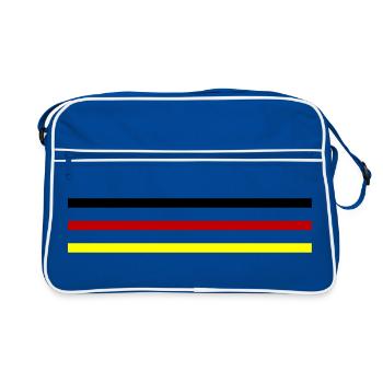 Drapeau de la ligne d’Allemagne - Sac Retro - bleu/blanc - Devant