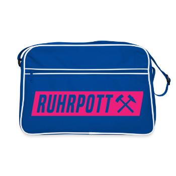 Ruhrpott - Ruhr Pott - Zeche - Zollverein - NRW - Retro Bag - blue/white - Front