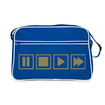 Retro Cassette Player TV Nostalgia Remote Control - Retro Bag - blue/white - Front