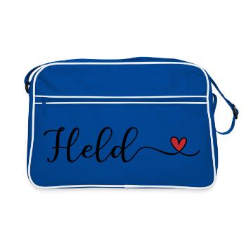 Hero at heart - Retro Bag - blue/white - Front