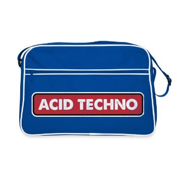 Acid Techno Neon Grid - Sac Retro - bleu/blanc - Devant