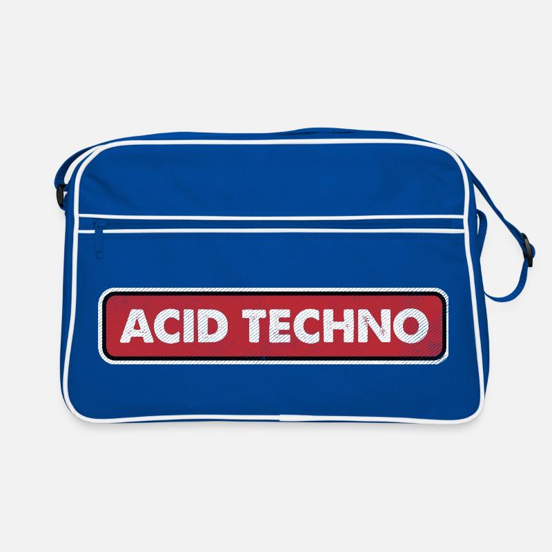 Acid Techno Neon Gitter Retro Tasche