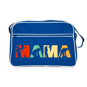 Landscaping Mama Gardening Retro Silhouette - Retro Bag - blue/white - Front