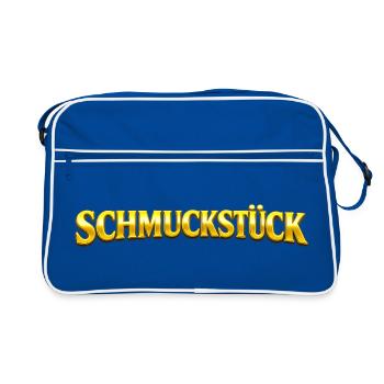 Golden Masterpiece Typography Schmuckstück german  - Retro Bag - blue/white - Front