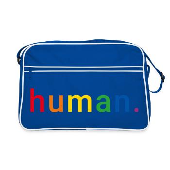 Human Rainbow Human Rights LGBTQ - Sac Retro - bleu/blanc - Devant