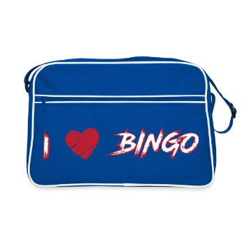 Bingo - Retro Tasche - Blau/Weiß - Vorne