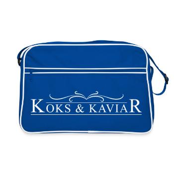 Koks und Kaviar weiss - Retro Tasche - Blau/Weiß - Vorne