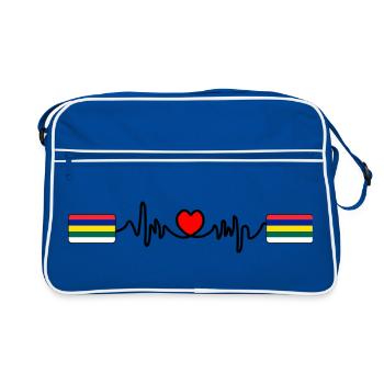 Terschelling Pulse Logo – Island Style - Retro Bag - blue/white - Front