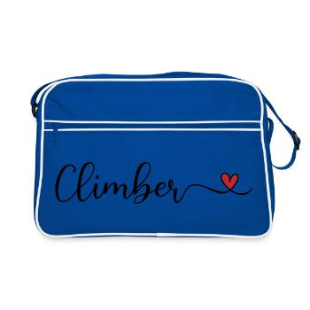 Bergsteiger - Retro Tasche - Blau/Weiß - Vorne