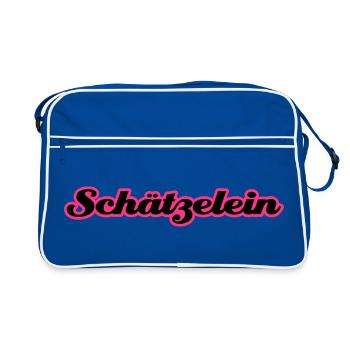 Schätzelein | Schatz | Schätzchen - Retro Bag - blue/white - Front