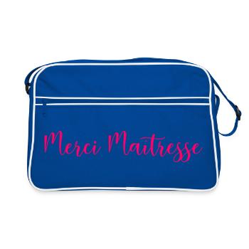 GELIEBTE. VIELEN DANK. DANKE HERRIN - Retro Tasche - Blau/Weiß - Vorne